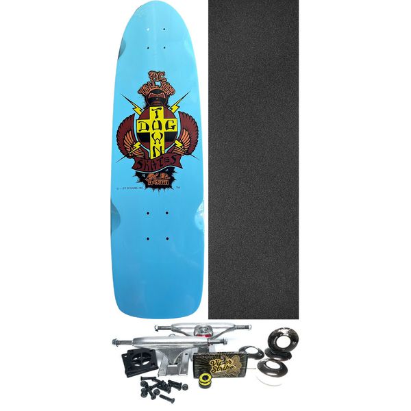 Dogtown Skateboards PC Tail Tap 70's Classic Sky Dip Skateboard Deck - 8.37" x 30" - Complete Skateboard Bundle